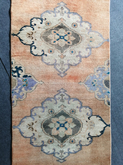 10 X 2.6 VINTAGE Oushak Runner Turkish Runner Rug Vintage Runner Rug Hallway Runner Rug Turkish Rug Runner Wool Runner Rug Wool Oushak Rug