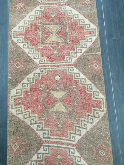 11x2.9 Oushak Runner Rug Turkish Runner Rug Vintage Runner Rug Hallway Runner Rug Kitchen Runner Rug Wool Runner Rug Wool Oushak Rug