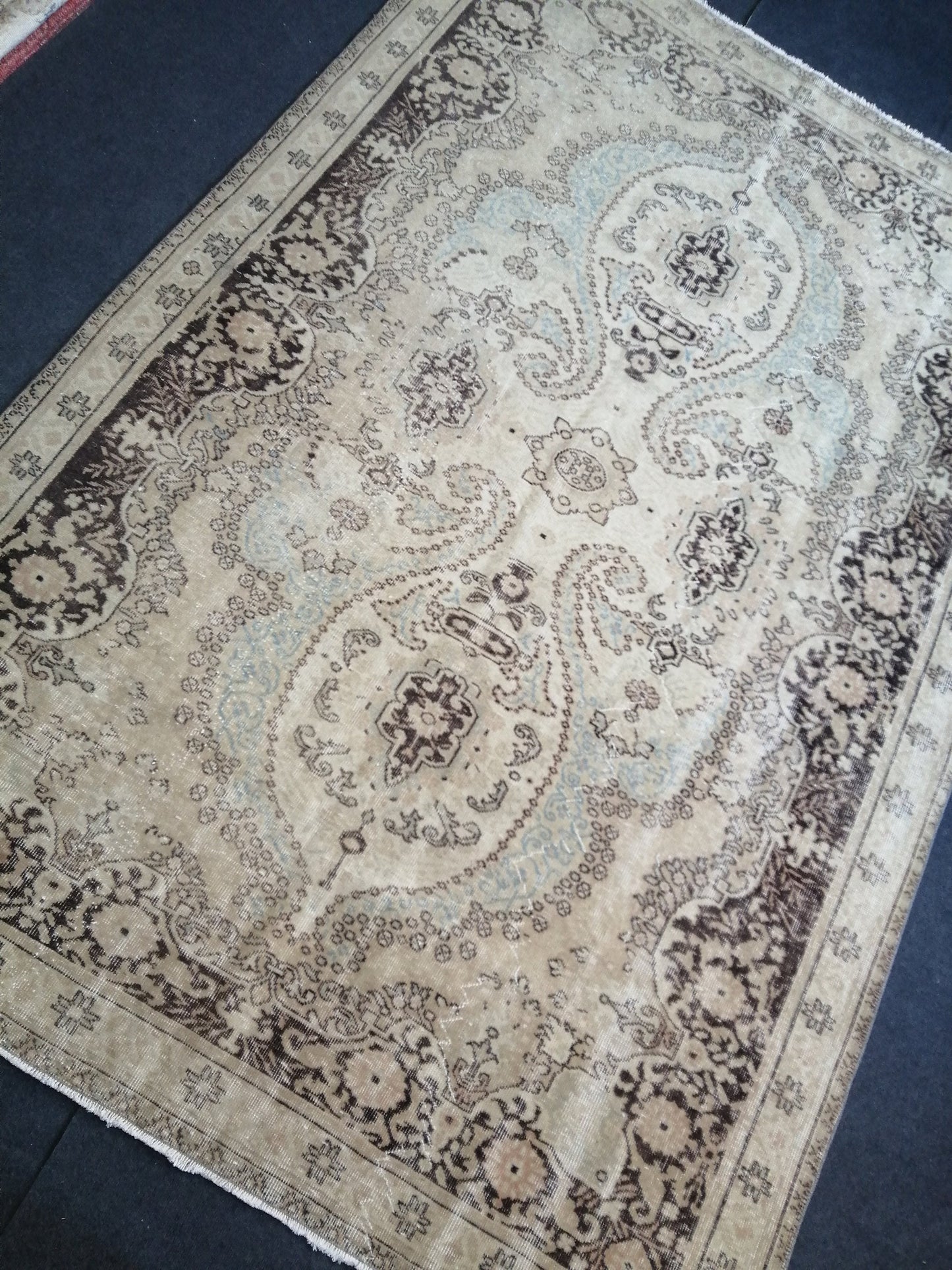 9.9 x 6.7 OUSHAK RUG TURKISH Oushak Rug Vintage Oushak Runner Rug Vintage Runner Rug Wool Oushak Rug Hand Made Rugs Vintage Turkish Rug