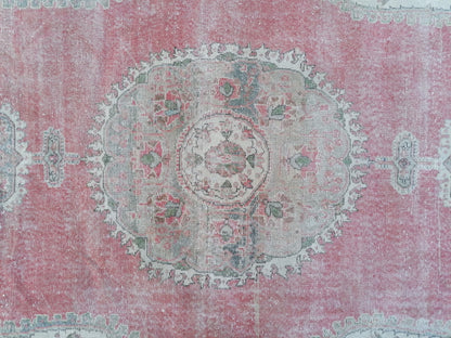 11'x6'7 large oushak rug, living room rug, handmade wool rug, are rug