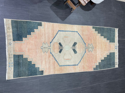 Handmade Rug Oushak 3.1 x 7.5 Rug Hand Knotted Rug, Antique Rug, Rug Runner, Turkish Rug, Farmhouse Rug, Vintage Rug, Wool rug