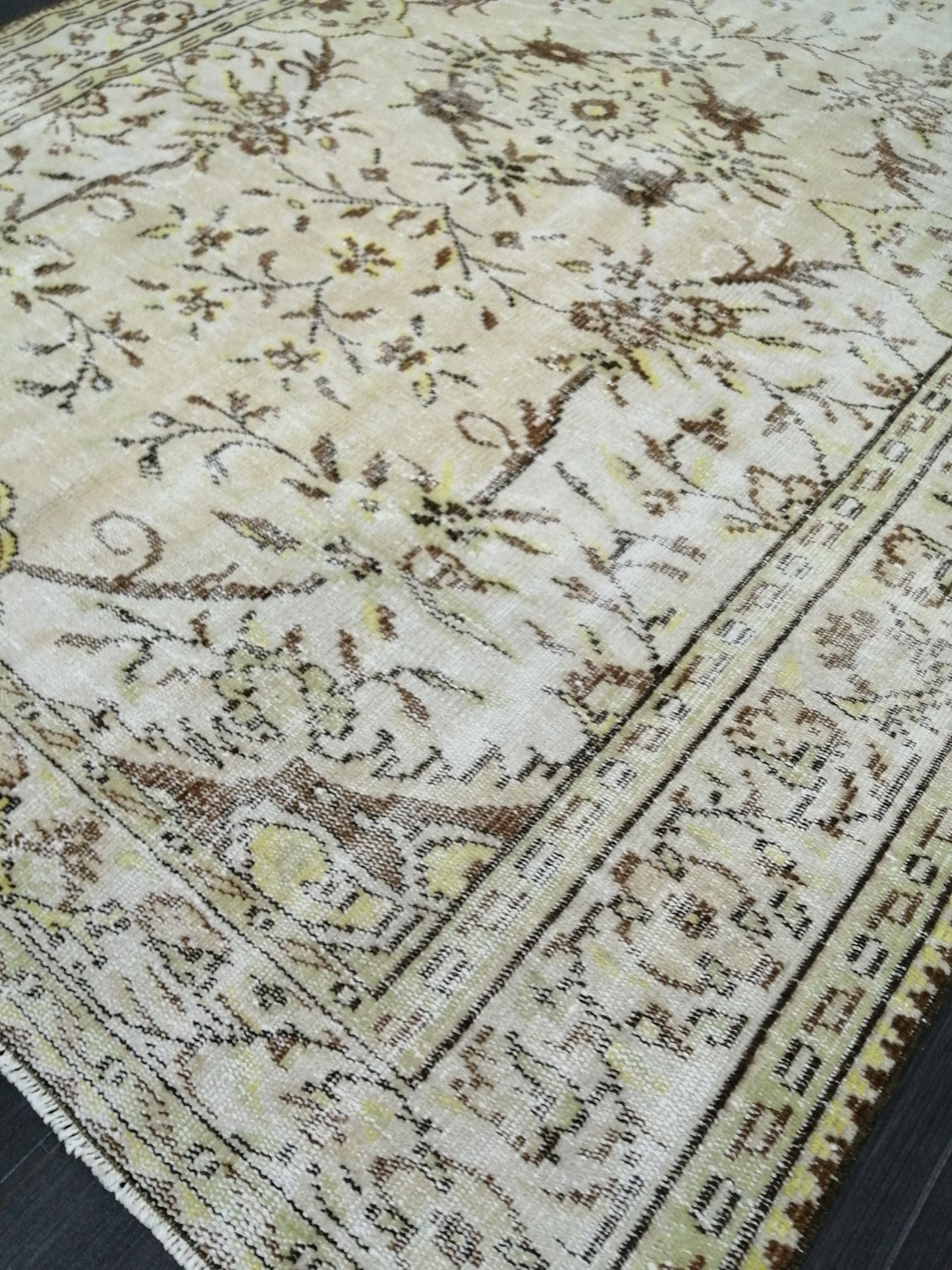 6x9 Muted Handmade Rug Oushak Rug, Rustic Rug Boho Rug, Muted Home Decor Rug  Turkish Rug, Farmhouse Rug Persian Rug Hand Knotted Rug