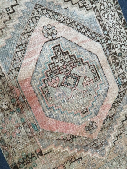 OUSHAK RUG TURKISH Oushak Rug Vintage Oushak Runner Rug Vintage Runner Rug Wool Oushak Rug Hand Made Rugs Vintage Turkish Rug