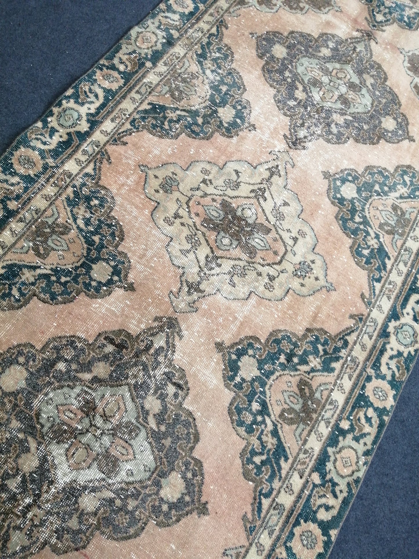 Hand Knotted Runner Rug Turkish Runner 4.2 x 13 Rug Vintage Runner Rug Hallway Runner Rug Kitchen Runner Rug Wool Runner Rug Wool Oushak Rug