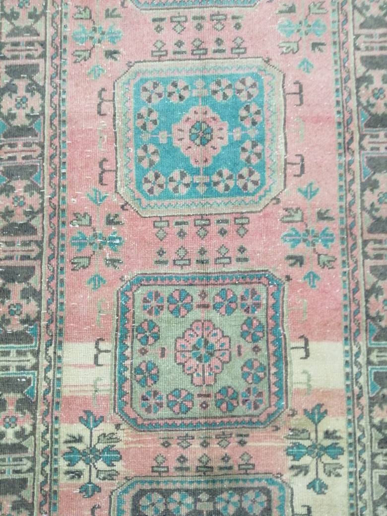 Extra Long OUSHAK Runner Very Long TURKISH Runner Rug 4.4 x 19.5 Vintage Runner Rug Vintage XL Oriental Runner Rug Staircase Runner rug