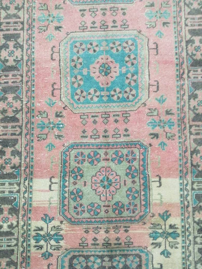 Extra Long OUSHAK Runner Very Long TURKISH Runner Rug 4.4 x 19.5 Vintage Runner Rug Vintage XL Oriental Runner Rug Staircase Runner rug