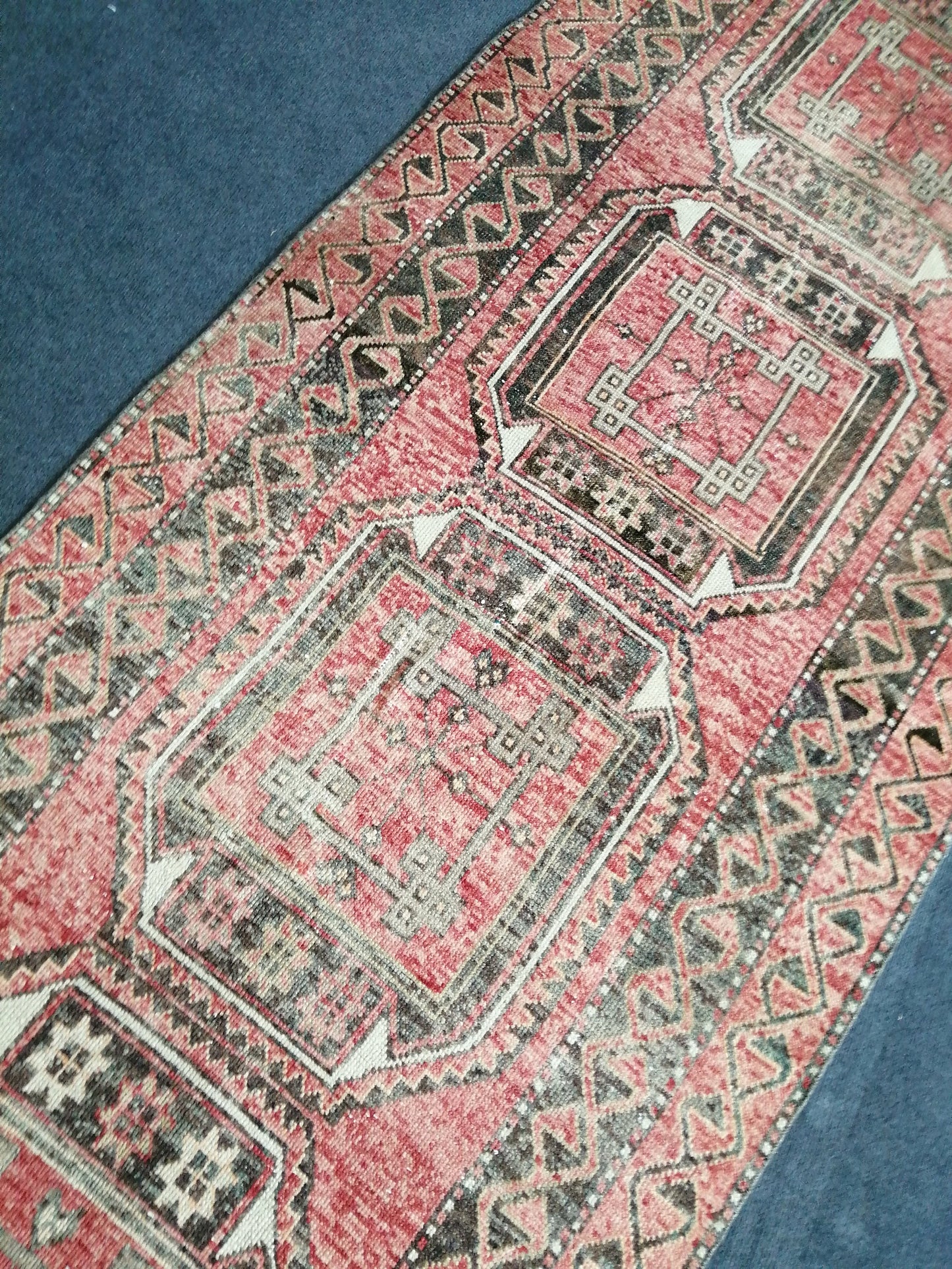 10 x 3 ft Long Runner Rug, Oushak Runner Rug, turkish Runner Rug, Rustic Oushak Rug, Wool Oushak Rug, Vintage Runner, TURKISH RUNNER Rug