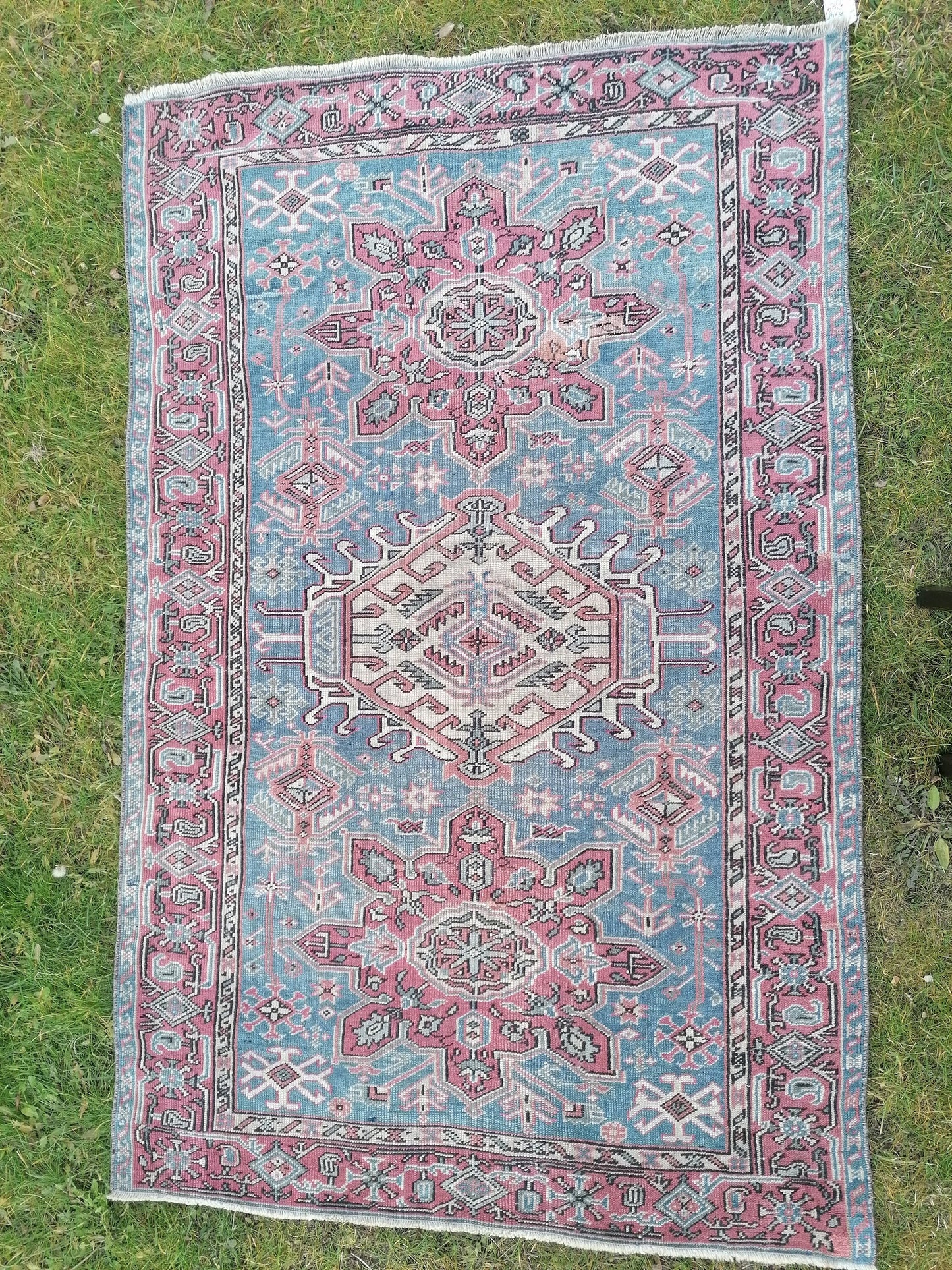 4x6'4 wool rug,turkish oushak rug,vintage handmade rug, kitchen rug,bohemian rug,floor rug