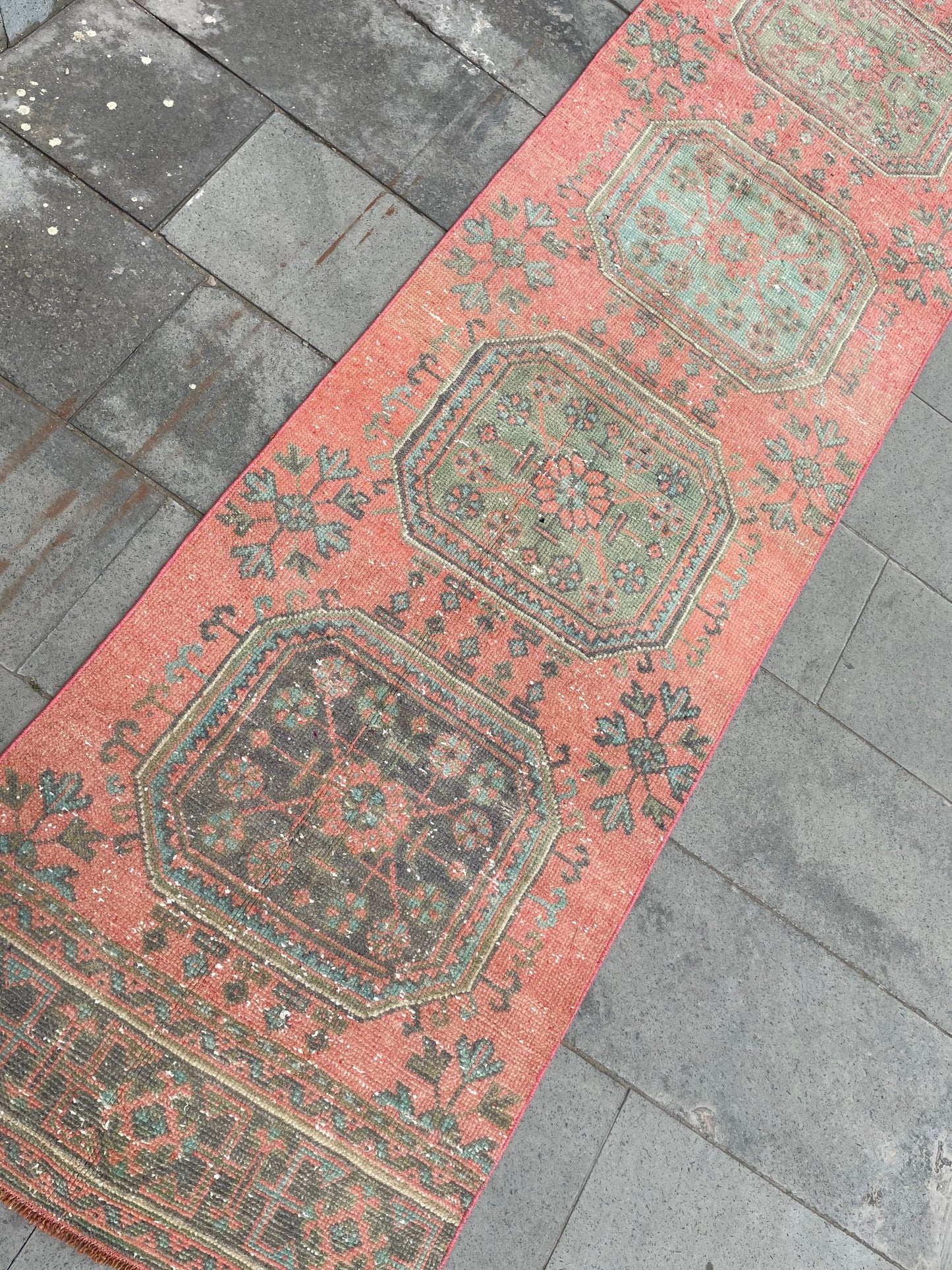 Vintage Hand Knotted 2.5 x 19 Extra Long Turkish Runner Very Long Stairs Runner Rug Vintage Runner Rug XL Oriental Runner Staircase Runner