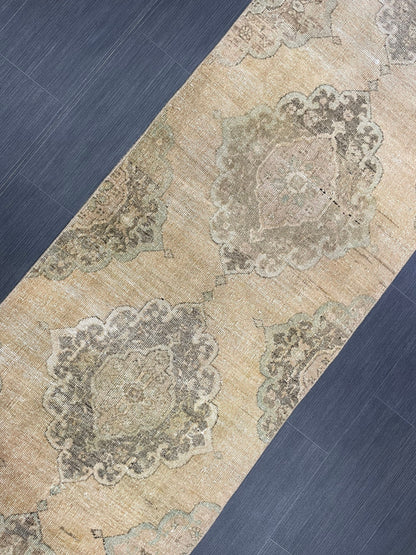 Antique Runner Rug 2.6 x 14 Persian Runner Rug Wool Oushak Rug Oushak Runner Rug Long Turkish Runner Rug Kitchen Runner Rug Hallway Runner