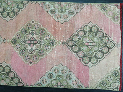 Vintage Oushak 10.2 x 2.9  Runner Rug Turkish Runner Rug Vintage Runner Rug Hallway Runner Rug Kitchen Runner Rug Wool Runner