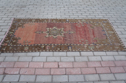 Vintage Rug, turkish Rug, Oushak Rug, Hand woven Rug, Rugs, Nomad Rug, Kitchen Rug, Bohemian rug, rustic rug, eclectic rug, muted rug