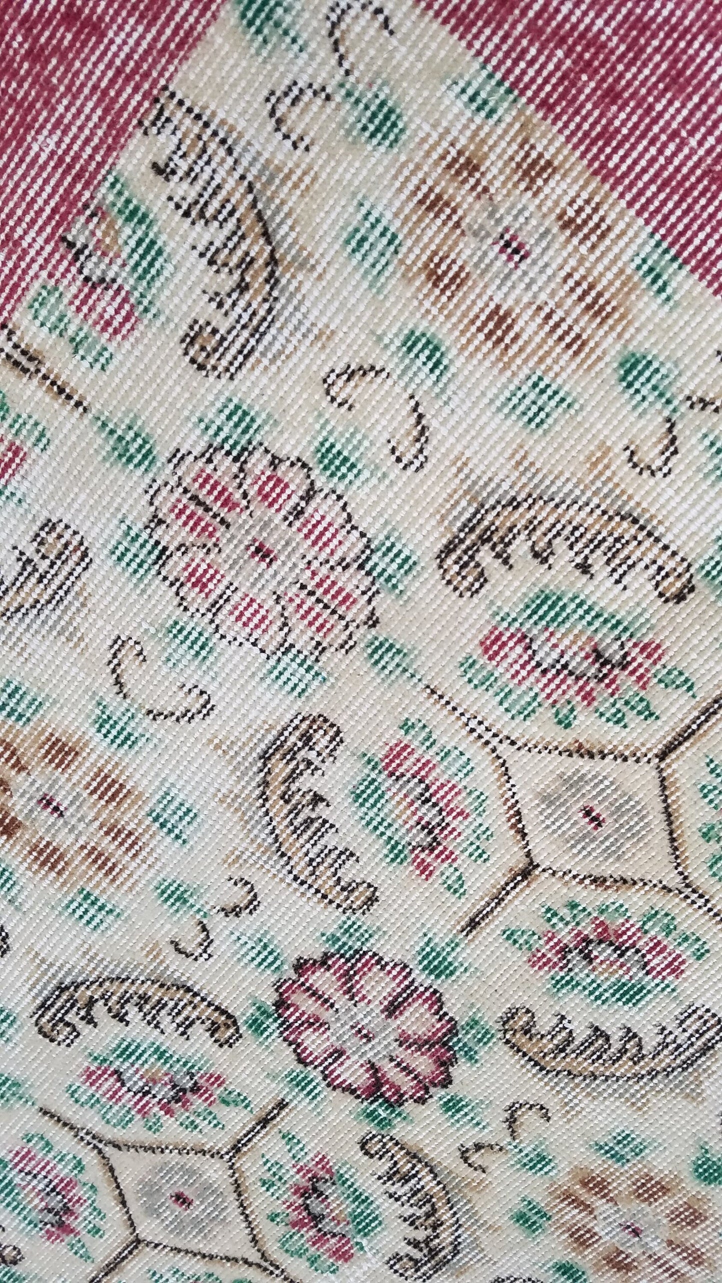 Oushak turkish rug, vintage rug, vintage oushak rug, vintage anatolian rug,kitchen runner rug unique hand made rug,bohemian rug 9'x5'6