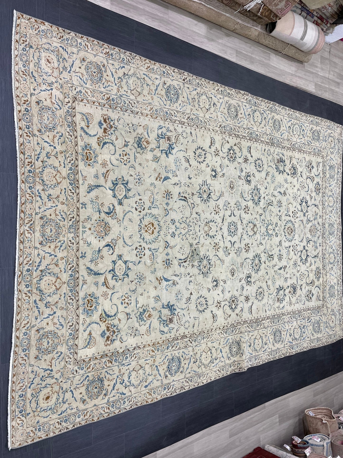 Large Persian RUG 7.6 x 11 Handmade Rug Vintage Turkish Rug Vintage Rug Muted Wool Oushak Rug Hand Made Rugs Art Rug