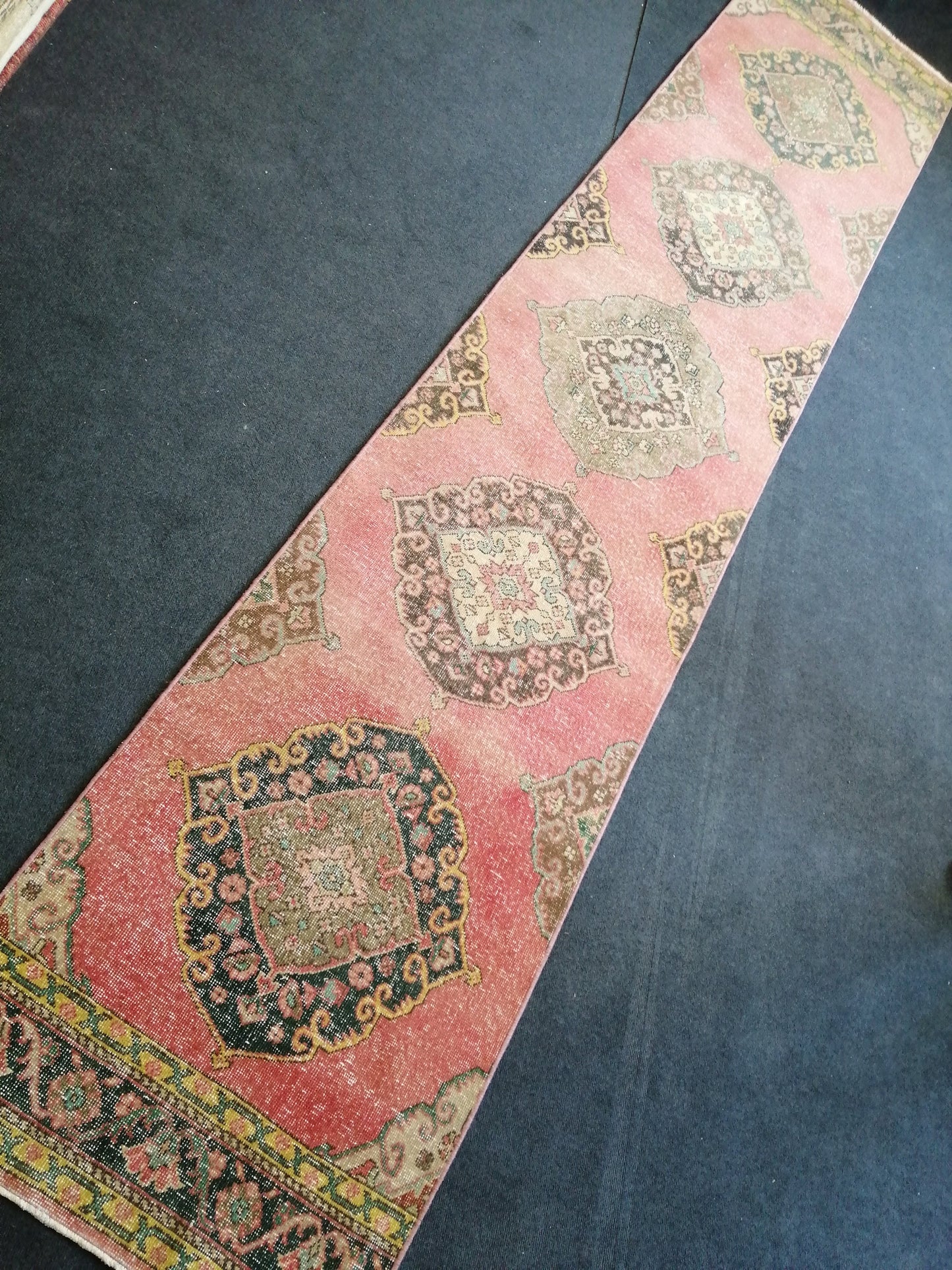 13.5x2.8 Oushak Runner Rug Turkish Runner Rug Vintage Runner Rug Hallway Runner Rug Kitchen Runner Rug Wool Runner Rug Wool Oushak Rug