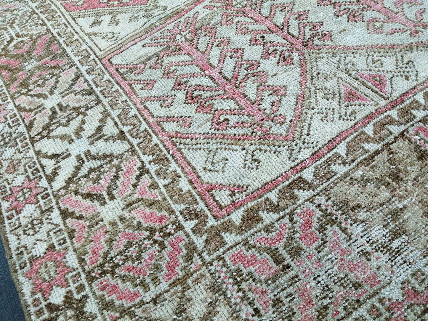 Antique OUSHAK RUG 10x5 TURKISH Oushak Rug Vintage Oushak Runner Rug 5x10 Vintage Runner Rug Wool Oushak Rug Hand Made Rugs Vintage Rug