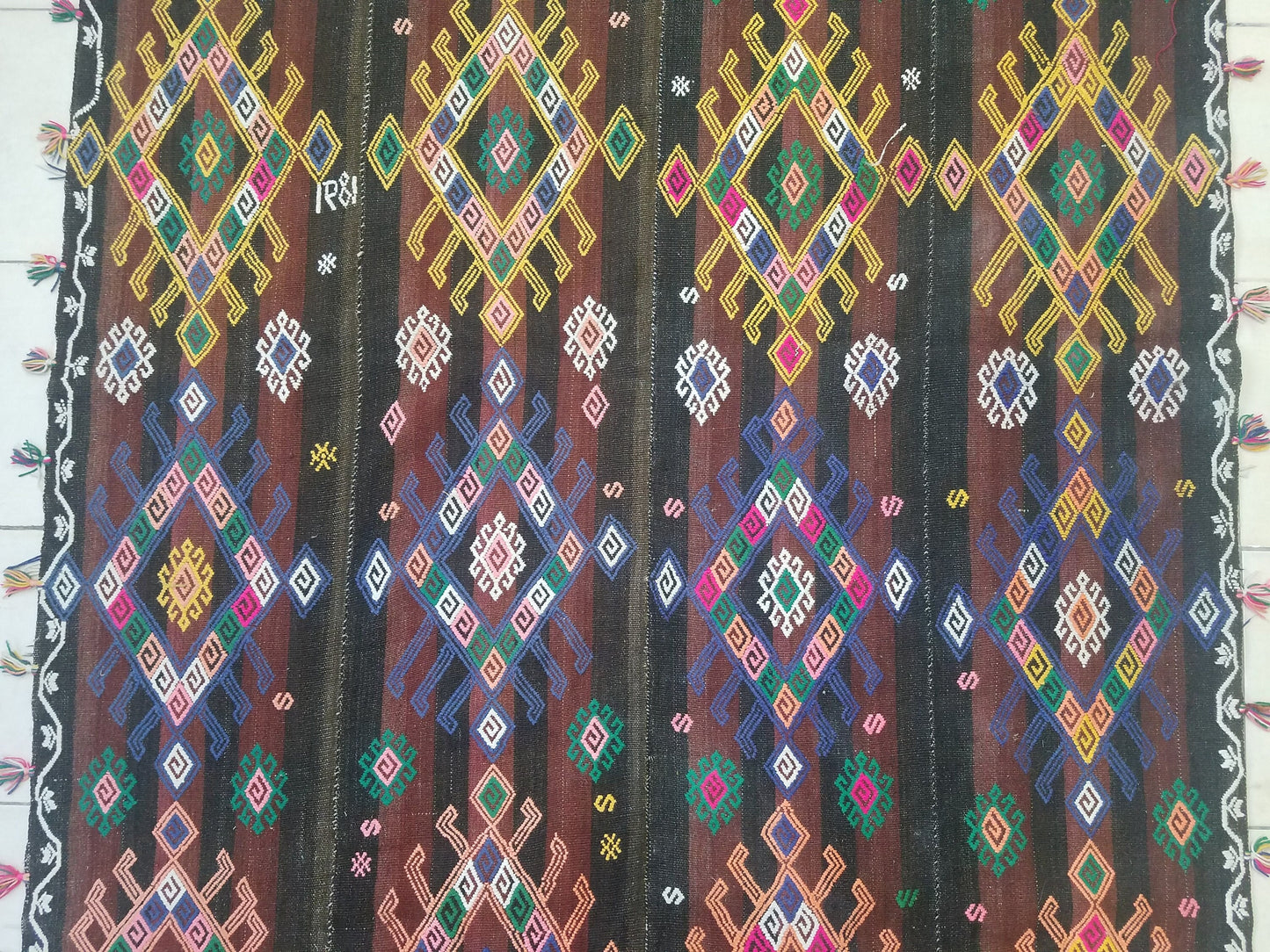 Turkish cicim rug,turkish kilim rug,nomadic cicim rug,anatolian area cicim rug,hand made kilim rug,decorative turkish kilim rug,141x57 inche