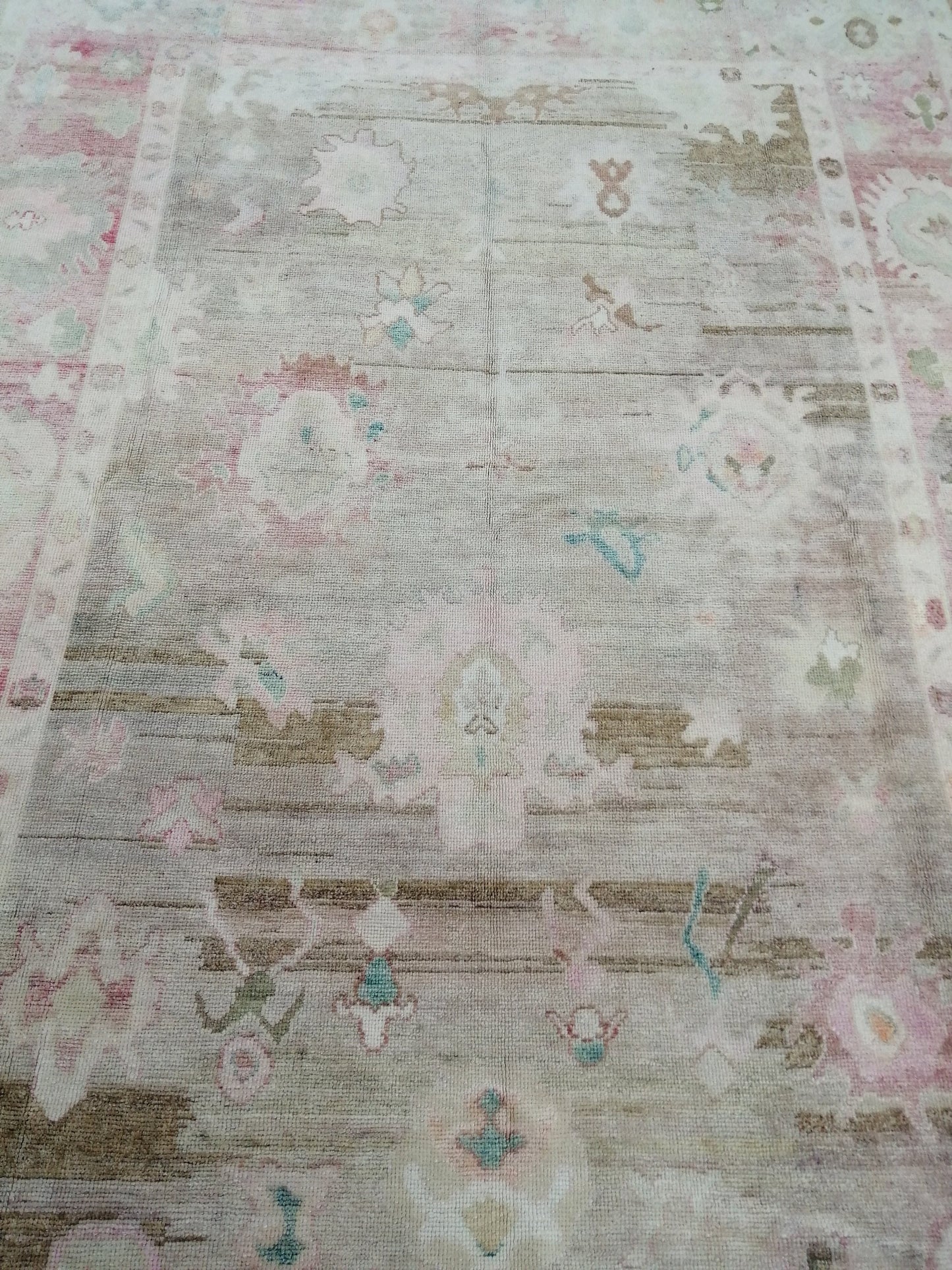 9x13 Muted Large OUSHAK RUG, TURKISH Oushak Rug, Vintage Oushak  Rug, Wool Oushak Rug Hand Made Rugs, Made In Turkey Oushak Rug