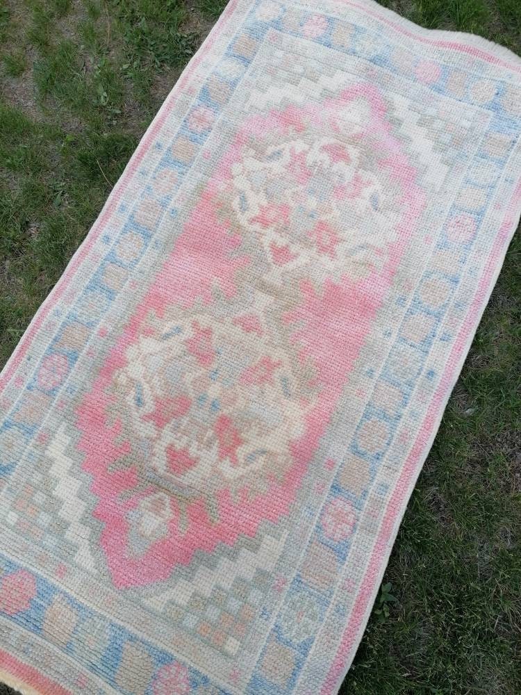 Oushak turkish wool rug 2'9x5'4 new production oushak handmade rug, living room rug, bohemian rug