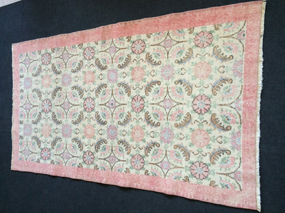 Turkish Rug, Oushak Rug, Wool Oushak Rug, Oushak Runner Rugs, Farmhouse Rug, Vintage Rug, Minimalist Rug, Hand Made Rug