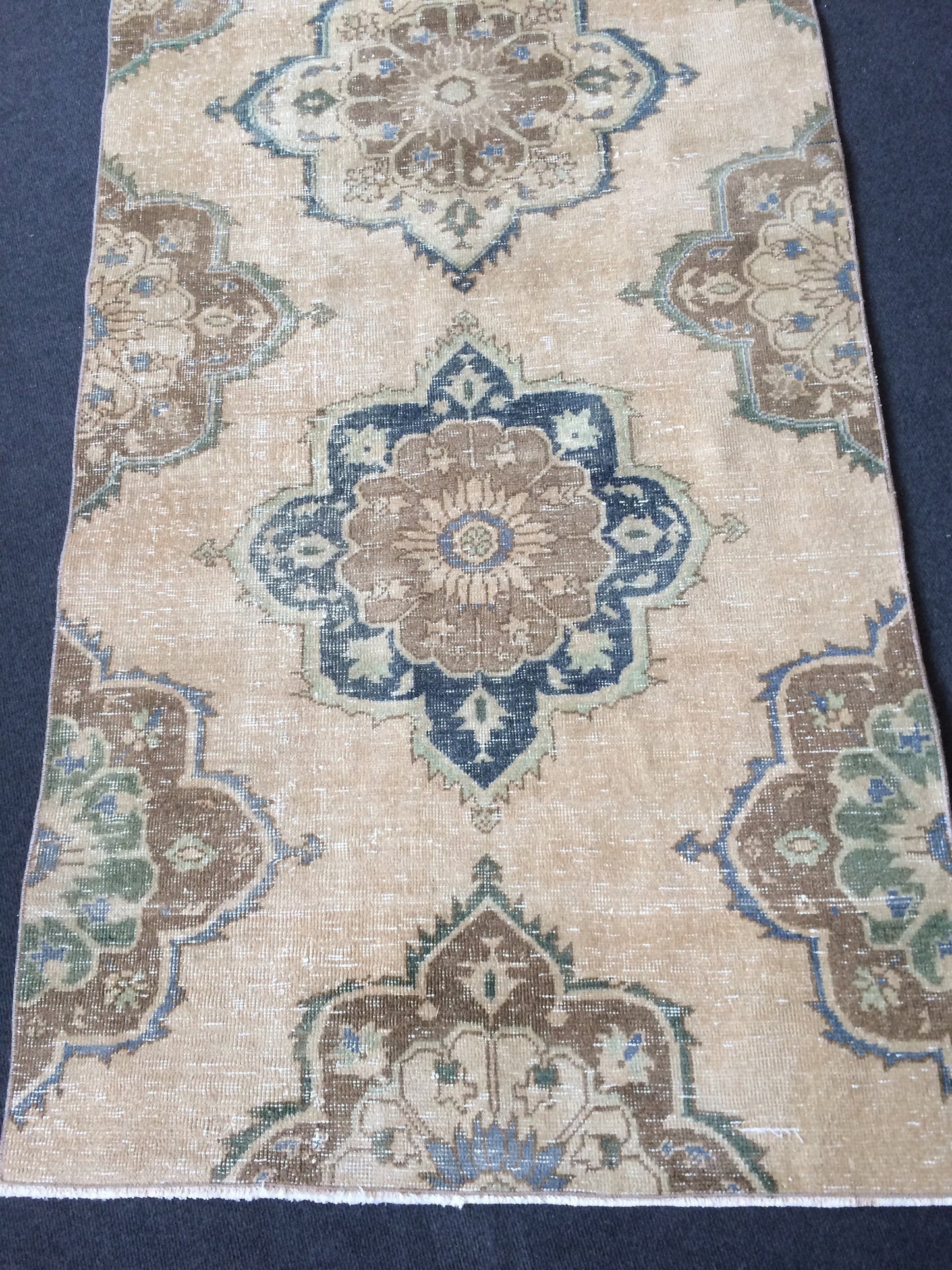 9 x 3 Oushak Runner Rug Turkish Runner Rug Vintage Runner Rug