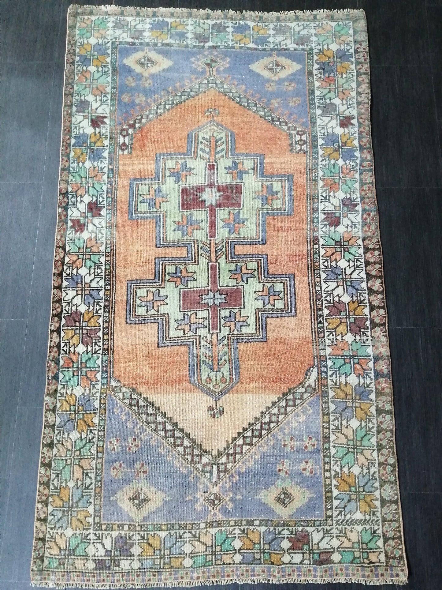 Vintage Rugs, 6.4 x 3.7 Rug, Oushak Rug, Rustic Rug, Bohemian Rug, Turkish Rug, Farmhouse Rug, Vintage Rug, Wool rug