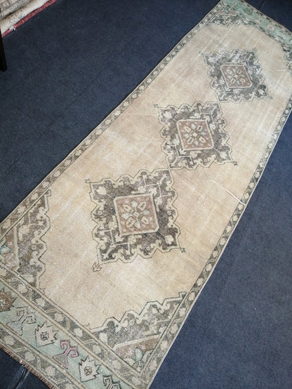 11 x 3.5 Oushak Runner Rug Turkish Runner Rug Vintage Runner Rug Hallway Runner Rug Kitchen Runner Rug Wool Runner Rug Oriental Runner Rug