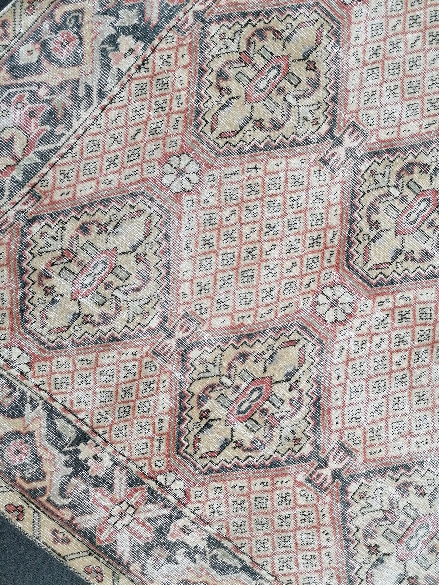 6.2 x 9.2 Large vintage rug turkish handmade rug traditional rug,  vintage oushak rug, wool rug