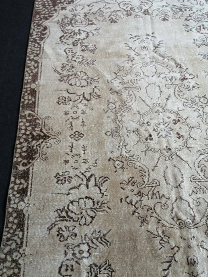 5.5 x 9.6 Muted Vintage Rugs TURKISH HAND MADE Rug Neutral Vintage Turkish Rugs  Oushak Rug Traditional Rug,  Oushak Rug,Vintage Neutral Rug