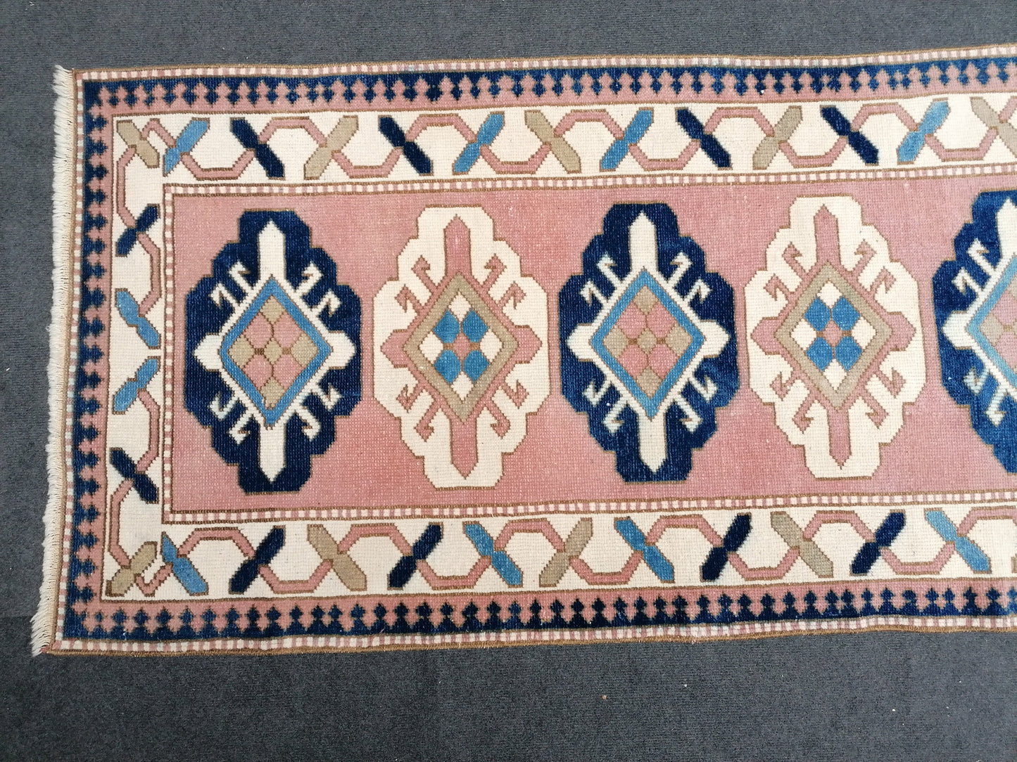 2'10x11'4 runner wool rug, vintage handmade runner,hallway runner rug, kitchen runner rug, oushak turkish runner rug
