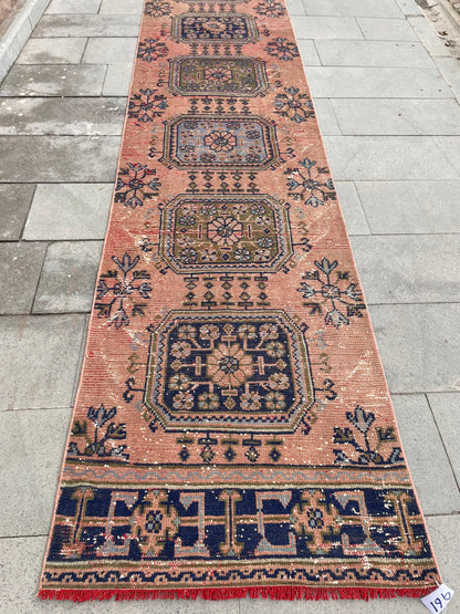 Wool Extra Long Turkish Runner Rug, Very Long Oushak Runner 2.7 x 17.4 ft Rug, Vintage Runner Rug, XL Handmade Runner Rug Staircase carpet
