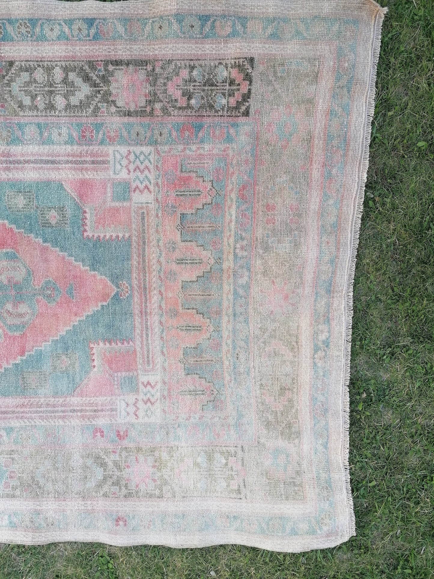 4.6 x 8.5 Oushak wool rug, vintage rug, turkish handmade rug hand knotted rug rug