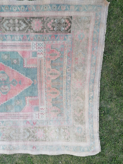 4.6 x 8.5 Oushak wool rug, vintage rug, turkish handmade rug hand knotted rug rug