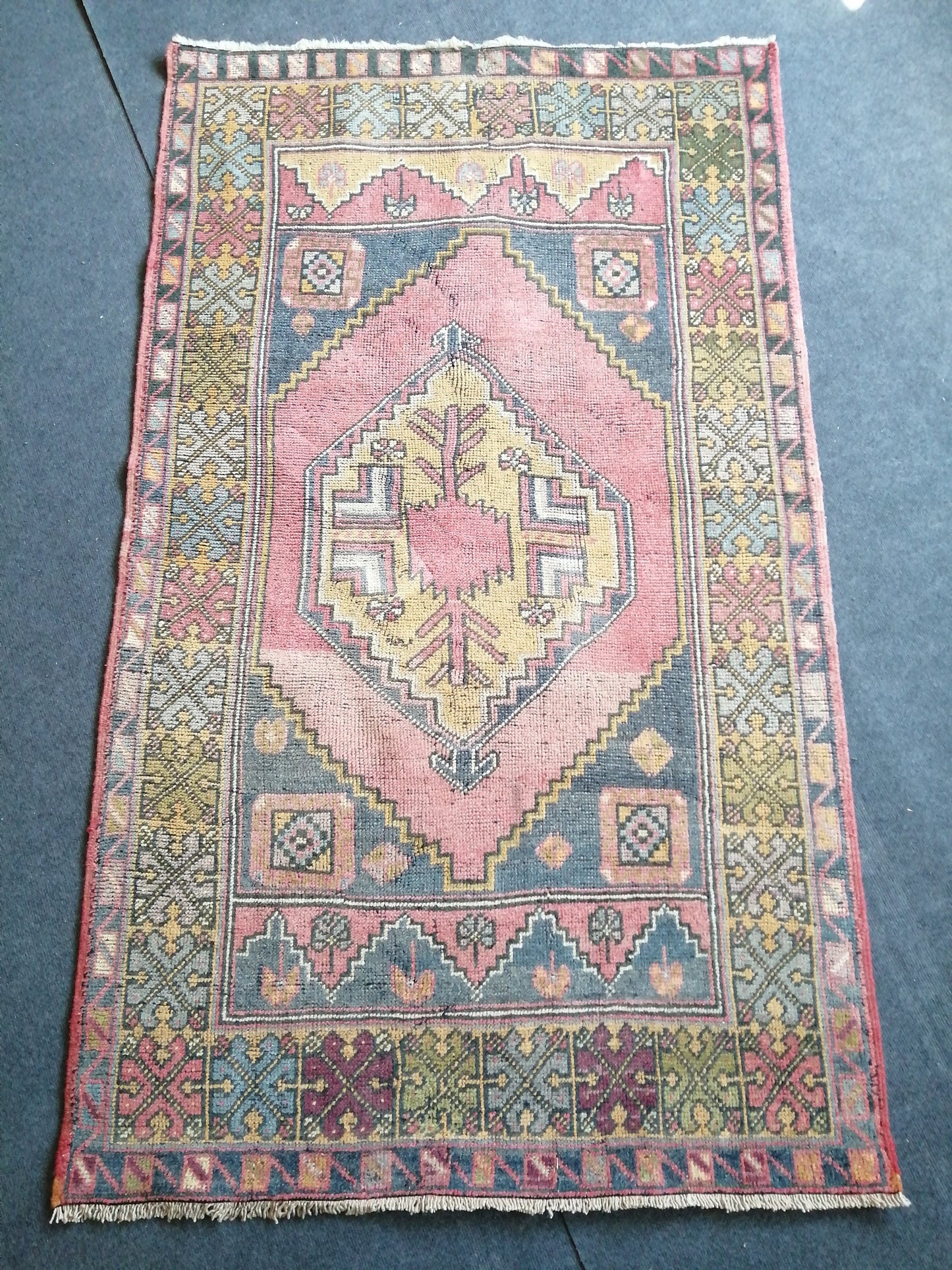 Turkish Rug, Oushak Rug, Oushak Rugs, Wool Oushak Rug, Oushak Runner Rugs, Runner Rug, Vintage Rug, Hand Made Rug