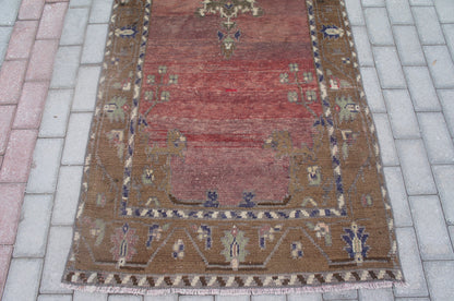 Vintage Rug, turkish Rug, Oushak Rug, Hand woven Rug, Rugs, Nomad Rug, Kitchen Rug, Bohemian rug, rustic rug, eclectic rug, muted rug