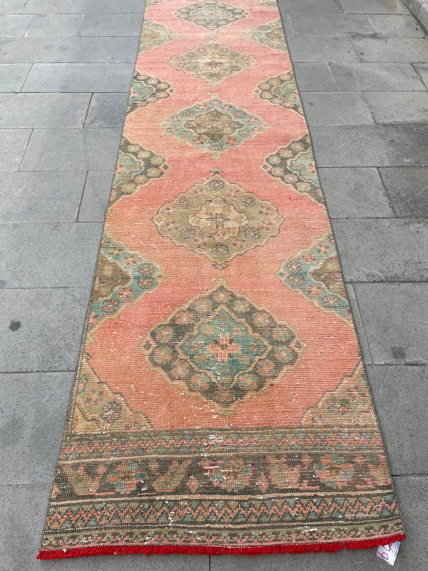 Extra Long Turkish Runner Very Long Oushak Runner Rug 2.8 x 20.2 Vintage Stair Runner Rug XL Oriental Runner Rug Staircase Red Runner