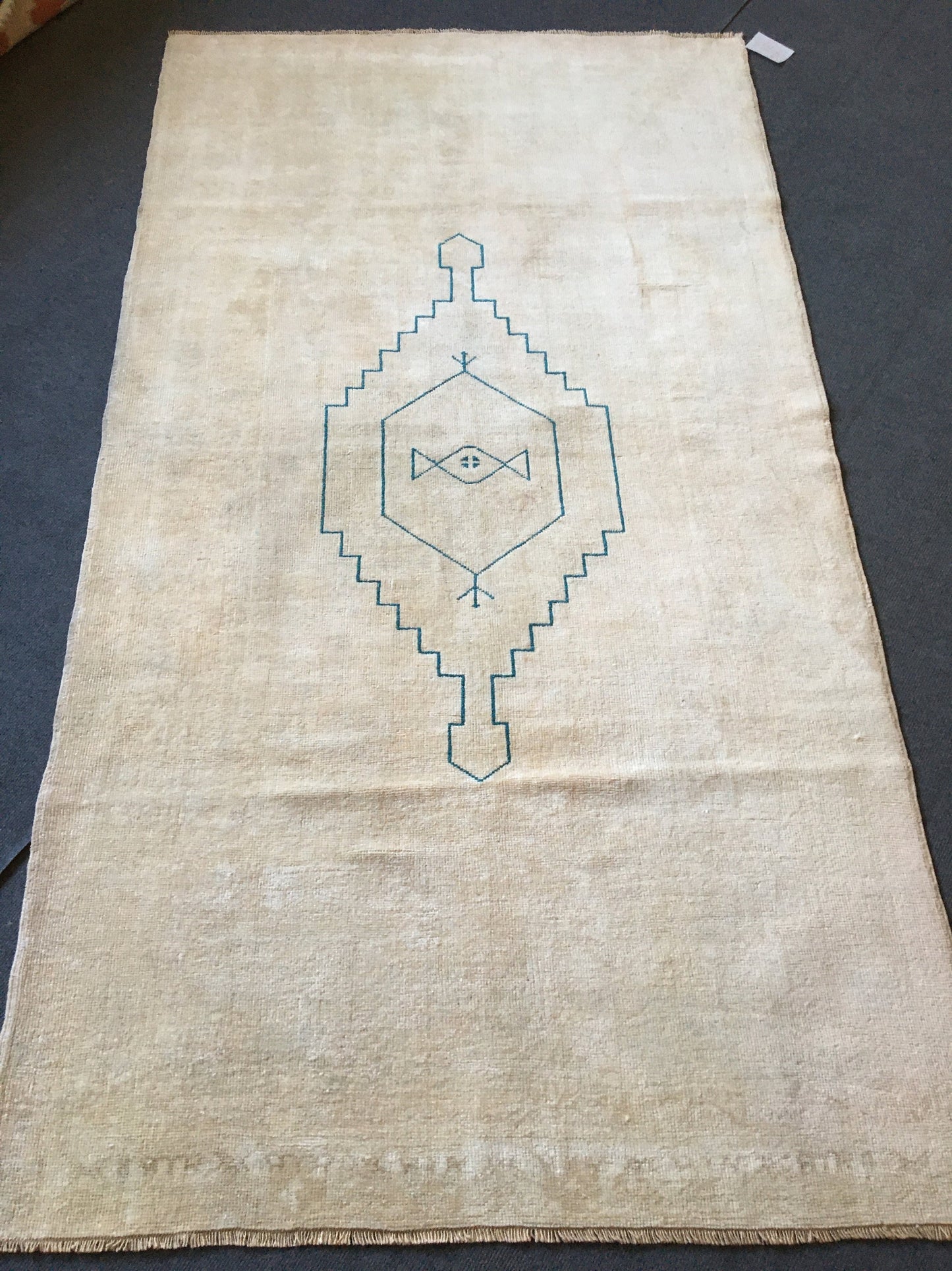 4x7 feet natural muted soft colors wool rug, large oushak bedroom rug, handmade wide living room floor rug, turkish office rug, bathroom rug