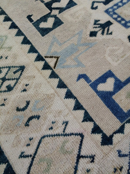 6.8 x 4.4 OUSHAK RUG TURKISH Oushak Rug Vintage Oushak Runner Rug Vintage Runner Rug Wool Oushak Rug Hand Made Rugs Vintage Turkish Rug