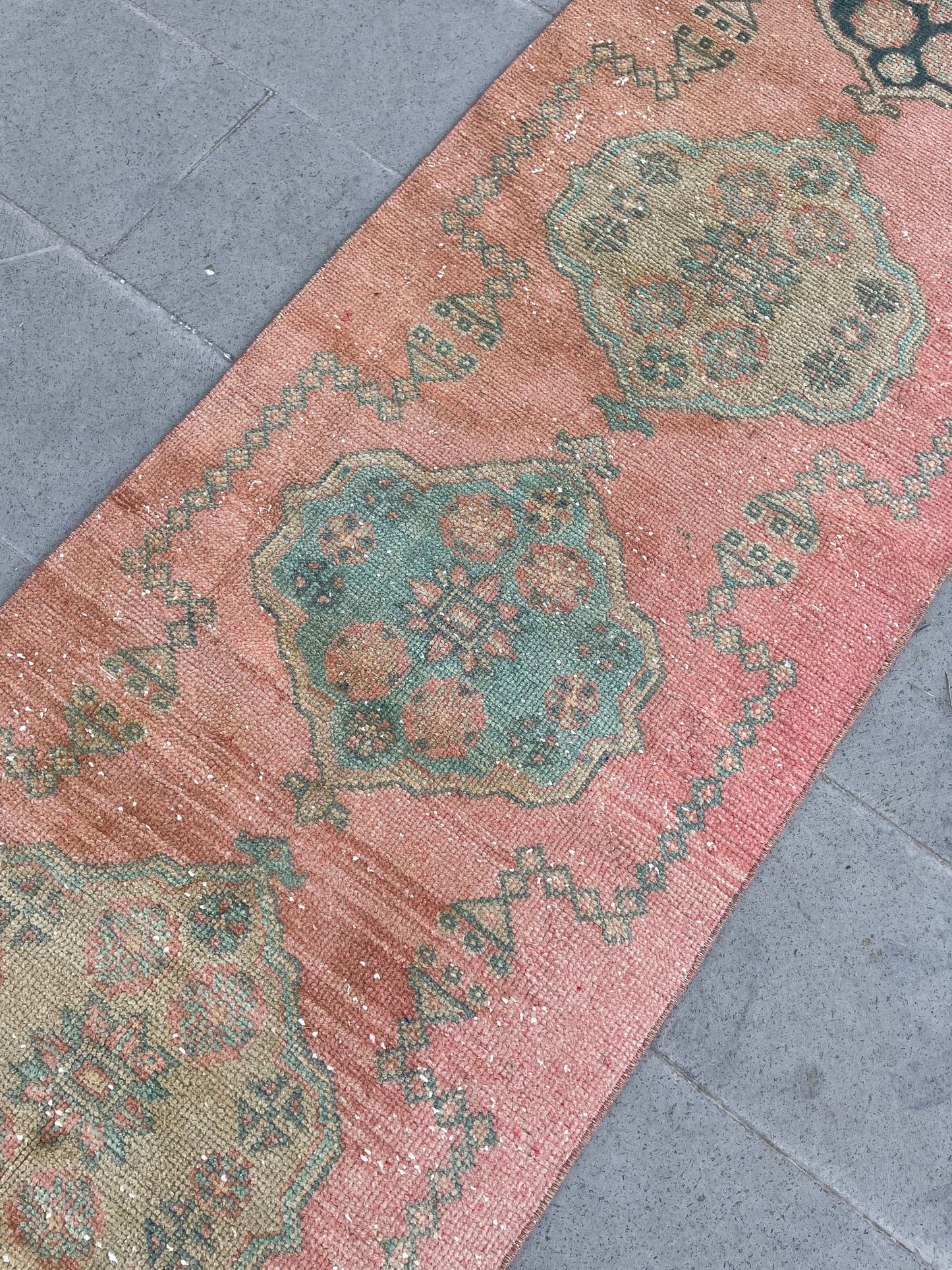 Hand Knotted Extra Long Turkish Runner Very Long Oushak Runner Rug 2.4 x 18.8 Vintage Runner Rug XL Oriental Runner Rug Staircase Runner