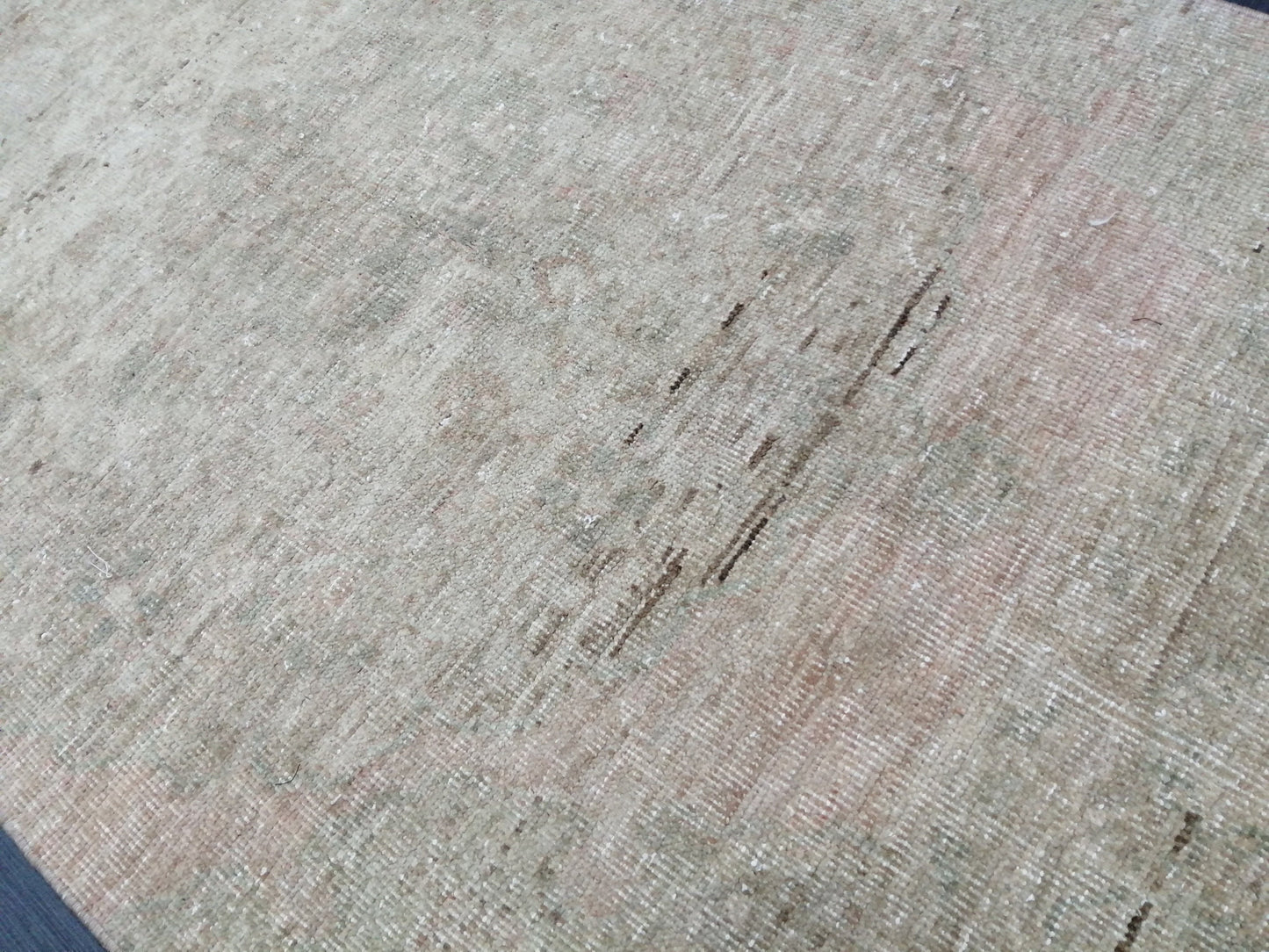 Muted Oushak Runner 13 x 2.9 Turkish Runner Rug Muted Vintage Runner Rug Hallway Runner Rug Kitchen Runner  Wool Runner Rug Wool Oushak Rug