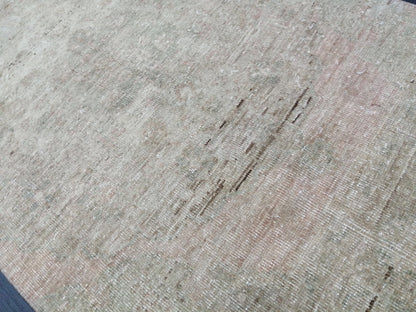 Muted Oushak Runner 13 x 2.9 Turkish Runner Rug Muted Vintage Runner Rug Hallway Runner Rug Kitchen Runner  Wool Runner Rug Wool Oushak Rug