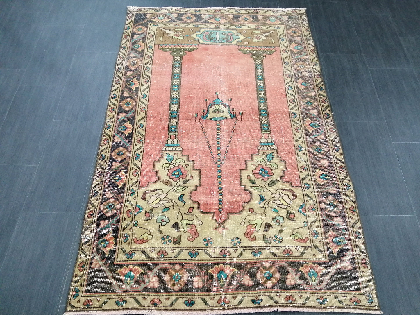 5.8 x 3.8 Rugs, Hand Made Rug, Oushak Rug, Rustic Rug, Bohemian Rug, Rug Runner, Turkish Rug, Farmhouse Rug, Vintage Rug, Wool rug