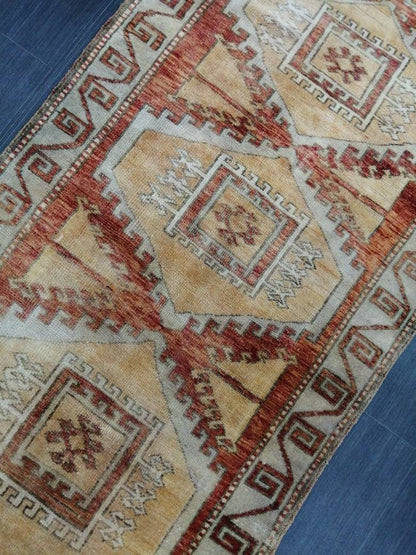 WOOL RUGS, 6 x 3.2 Vintage Rug Turkish Oushak  Rug, Hand Made Rug, Living Room Rug, Oushak Rug, Farmhouse  Rug, Oriental Rug,