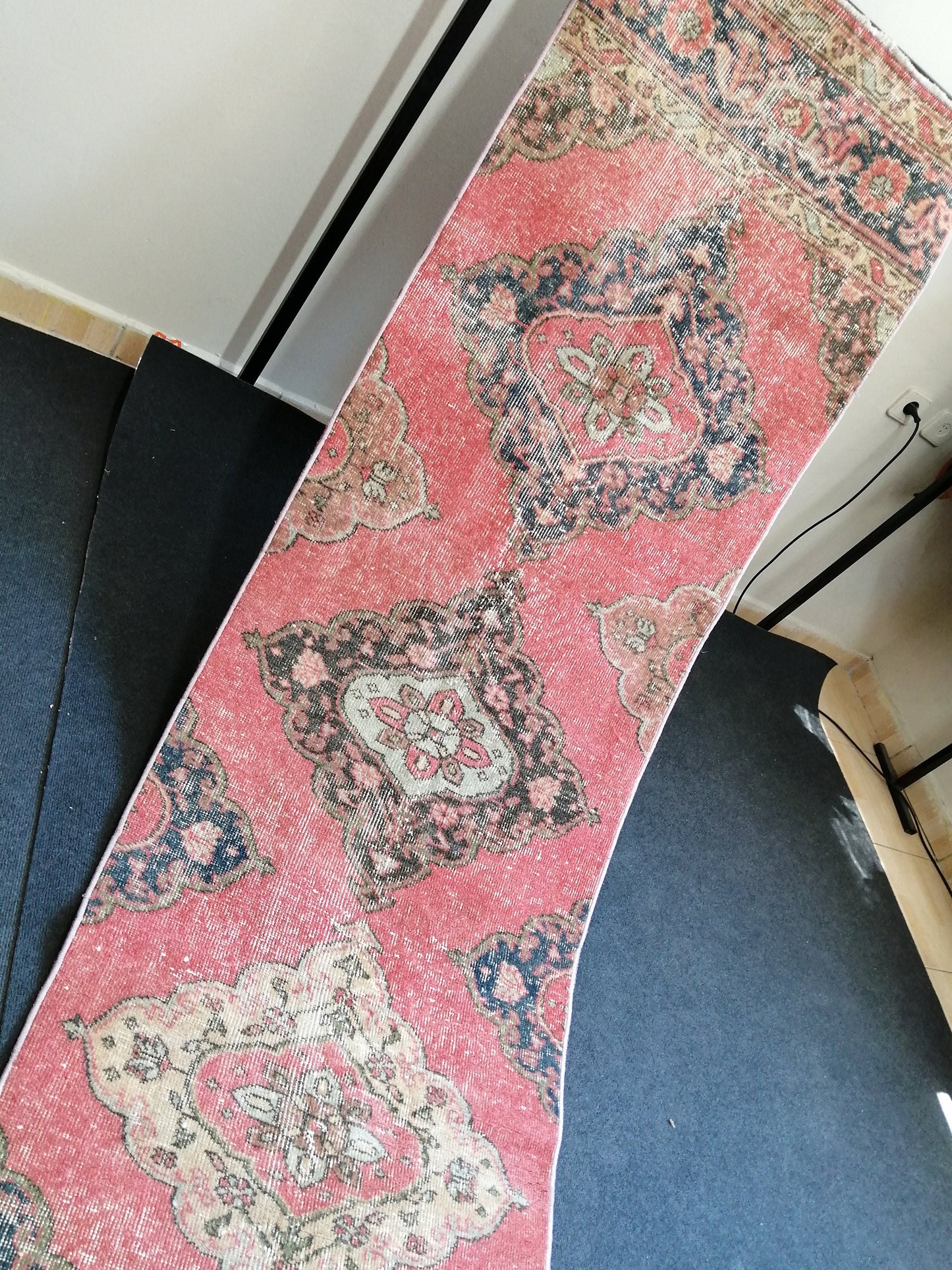 12.5 x 2.6 Turkish Oushak Runner Rug Turkish Runner Rug Vintage Runner Rug Hallway Runner Rug Kitchen Runner Rug Wool Runner Rug Wool Oushak