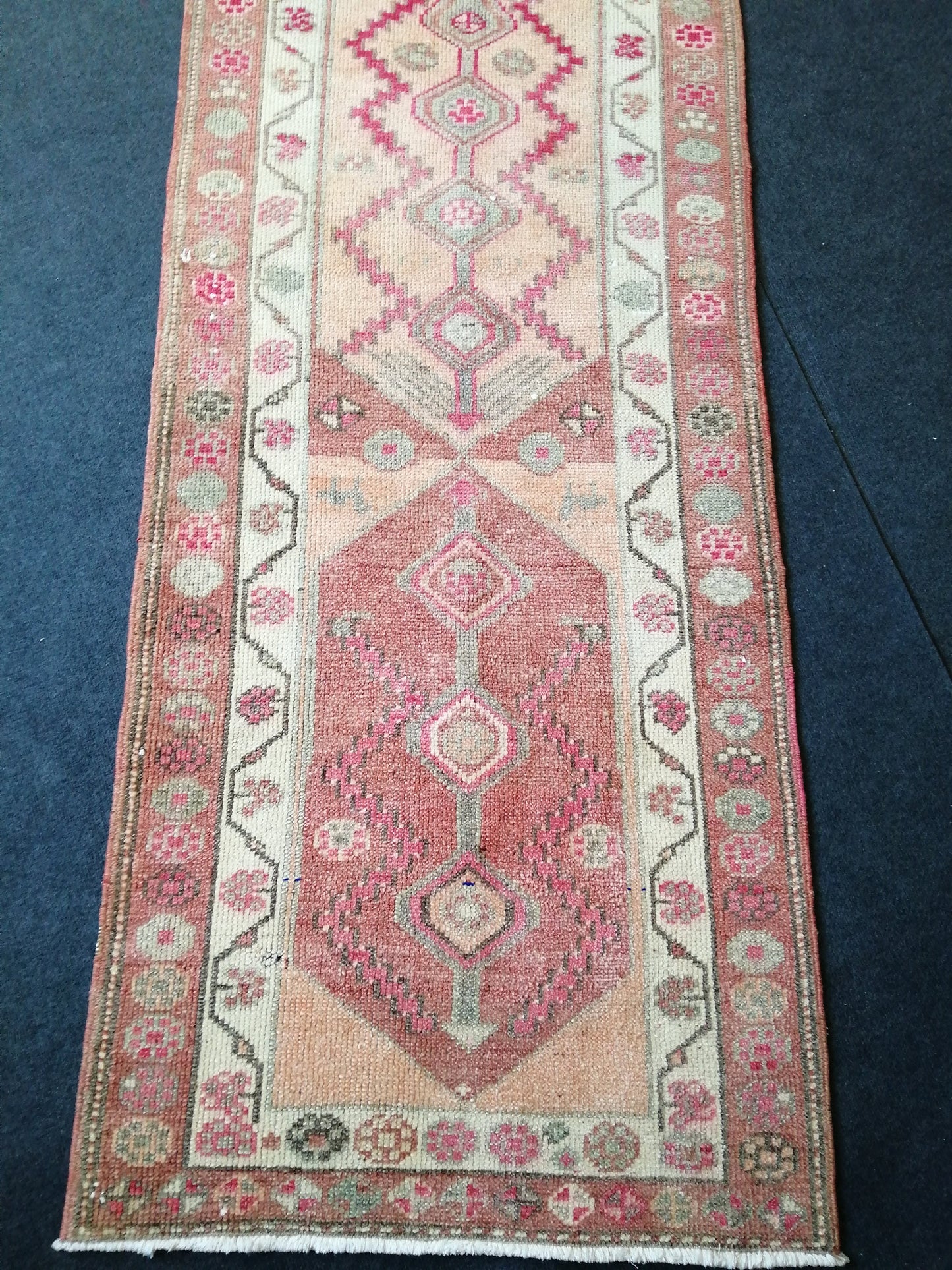 3x11 Turkish RUNNER Rug, Oushak Runner Rug, Oushak Rugs, Wool Oushak Muted Rugs, Runner Rug, Vintage Runner Rug, Hand Made Rug Runner