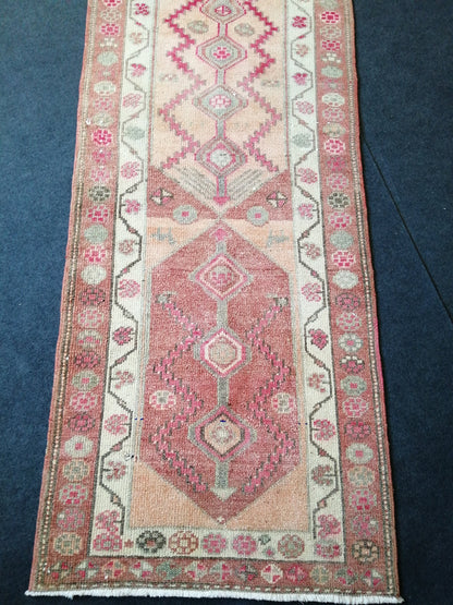 3x11 Turkish RUNNER Rug, Oushak Runner Rug, Oushak Rugs, Wool Oushak Muted Rugs, Runner Rug, Vintage Runner Rug, Hand Made Rug Runner