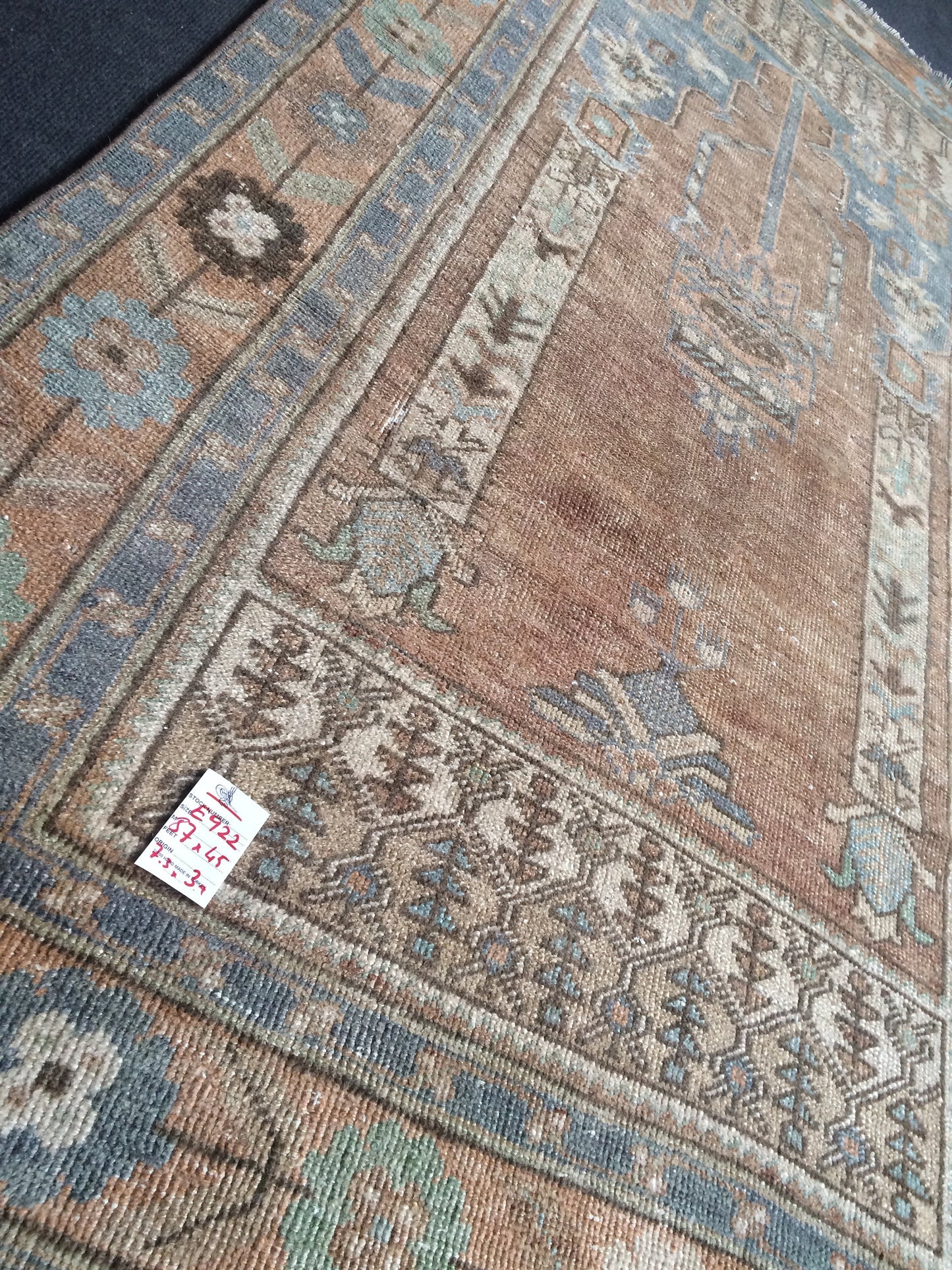 Persian Rug, Vintage Turkish Rug, Faded Rug, Rustic Rug,Bohemian Rug, Rug Runner, Turkish Rug, Farmhouse Rug, Vintage Rug, Wool rug