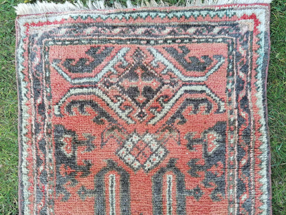 Shaggy oushak rug turkish rug vintage rug vintage 5'9x2'10