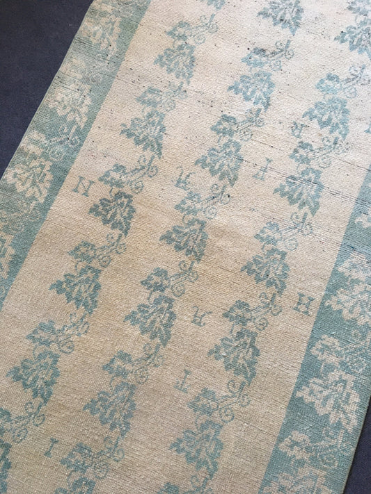 3.5 x 7 handmade wool turkish bedroom area rug, oushak vintage grey kitchen floor rug,