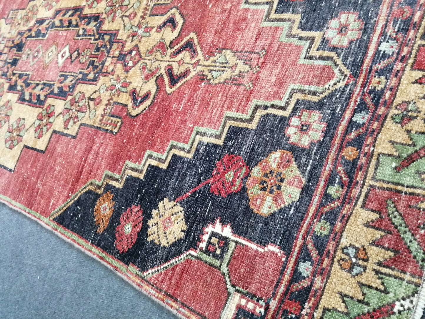 10.10 X 2.8 ft Vintage Runner Rugs Turkish Runner Rugs Oushak  Rug, Bohemian  RUNNER Rug, Living Room Rugs, Oushak Rug, Hallway  RUG Runner